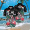 Nhl Los Angeles Kings Hawaiian Shirt Tropical Parrot And Flamingo Motifs Summer Hawaiian Shirt