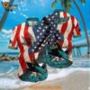 Nhl San Jose Sharks Hawaiian Shirt With American Flag Pattern Summer Hawaiian Shirt