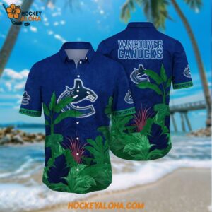 Nhl Vancouver Canucks Hawaiian Shirt Tropical Forest Motifs Summer Hawaiian Shirt