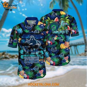 Nhl Vancouver Canucks Hawaiian Shirt With Tropical Fruits Summer Hawaiian Shirt