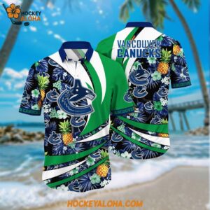 Nhl Vancouver Canucks Hawaiian Shirt With Tropical Pineapple Summer Hawaiian Shirt