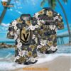 Nhl Vegas Golden Knights Hawaiian Shirt Tropical Begonia Flower Pattern Summer Hawaiian Shirt