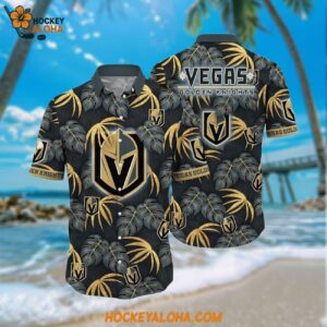 Nhl Vegas Golden Knights Hawaiian Shirt Tropical Motifs Summer Hawaiian Shirt