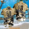 Nhl Vegas Golden Knights Special Palm Tree Hawaiian Button Shirt