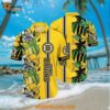 Boston Bruins Hawaiian Shirt Tropical Tropical Forest Floral Pattern Summer Hawaiian Shirt
