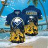 Buffalo Sabres Hawaiian Shirt Tropical Flamingo Pattern Summer Hawaiian Shirt
