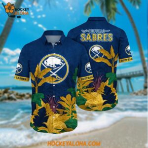 Buffalo Sabres Hawaiian Shirt Tropical Forest Motifs Summer Hawaiian Shirt