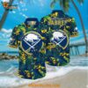 Buffalo Sabres Hawaiian Shirt Tropical Leaf Pattern Summer Hawaiian Shirt
