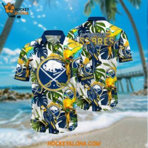 Buffalo Sabres Hawaiian Shirt Tropical Parrot Pattern Summer Hawaiian Shirt