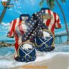 Buffalo Sabres Hawaiian Shirt With American Flag Pattern Summer Hawaiian Shirt