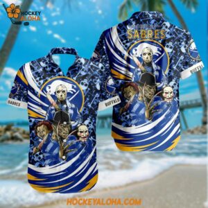 Buffalo Sabres Special Movies Character Halloween Design Hawaiian Button Shirt