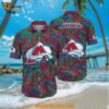 Colorado Avalanche Hawaiian Shirt Tropical Leaf Pattern Summer Hawaiian Shirt