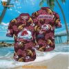 Colorado Avalanche Hawaiian Shirt Tropical Motifs Summer Hawaiian Shirt