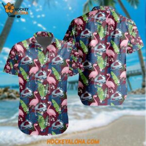 Colorado Avalanche Special Flamingo Hawaiian Design Button Shirt