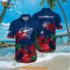 Columbus Blue Jackets Hawaiian Shirt Tropical Forest Motifs Summer Hawaiian Shirt