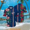 Columbus Blue Jackets Hawaiian Shirt Tropical Tropical Forest Floral Pattern Summer Hawaiian Shirt
