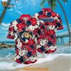 Florida Panthers Hawaiian Shirt Tropical Begonia Flower Pattern Summer Hawaiian Shirt