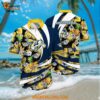Nashville Predators Hawaiian Shirt With Tropical Pineapple Summer Hawaiian Shirt