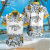 Nashville Predators Special Flower Tropical Design Hawaiian Button Shirt