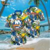 New York Islanders Hawaiian Shirt Tropical Parrot Pattern Summer Hawaiian Shirt