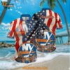 New York Islanders Hawaiian Shirt With American Flag Pattern Summer Hawaiian Shirt