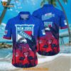 New York Rangers Hawaiian Shirt Tropical Flamingo Pattern Summer Hawaiian Shirt