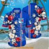 New York Rangers Hawaiian Shirt Tropical Hepatica Floral Pattern Summer Hawaiian Shirt