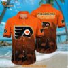 Philadelphia Flyers Hawaiian Shirt Tropical Flamingo Pattern Summer Hawaiian Shirt