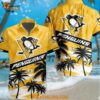 Pittsburgh Penguins Special Palm Tree Hawaiian Button Shirt