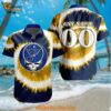 St Louis Blues Grateful Dead Tie Dye Hawaiian Design Button Shirt