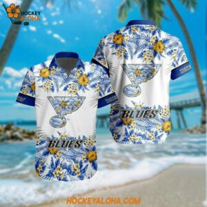 St Louis Blues Hawaiian Shirt Team Beach Vibe Hawaii Shirt