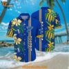 St Louis Blues Hawaiian Shirt Tropical Tropical Forest Floral Pattern Summer Hawaiian Shirt