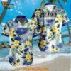 St Louis Blues Hockey Tropical Flower Hawaiian Design Button Shirt
