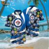 Winnipeg Jets Hawaiian Shirt With Tropical Pineapple Summer Hawaiian Shirt