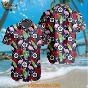 Winnipeg Jets Special Flamingo Hawaiian Design Button Shirt