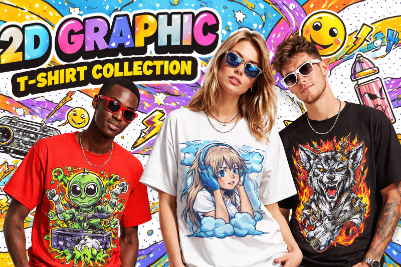 2D Graphic T Shirt