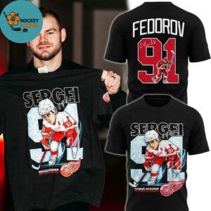 Detroit Red Wings Sergei Fedorov Night 2026 Celebration Two Sided Shirt