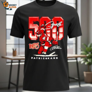 Patrick Kane Detroit Red Wings 500 Career Goals Signature Shirt 1