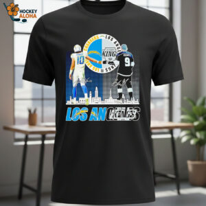 Los Angeles Chargers Justin Herbert X Kings Adrian Kempe Signatures Shirt 1