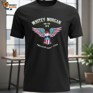 Whitey Morgan And The 78s American Honky Tonk Eagle T shirts 1